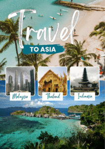 White And Blue Travel To Asia Flyer